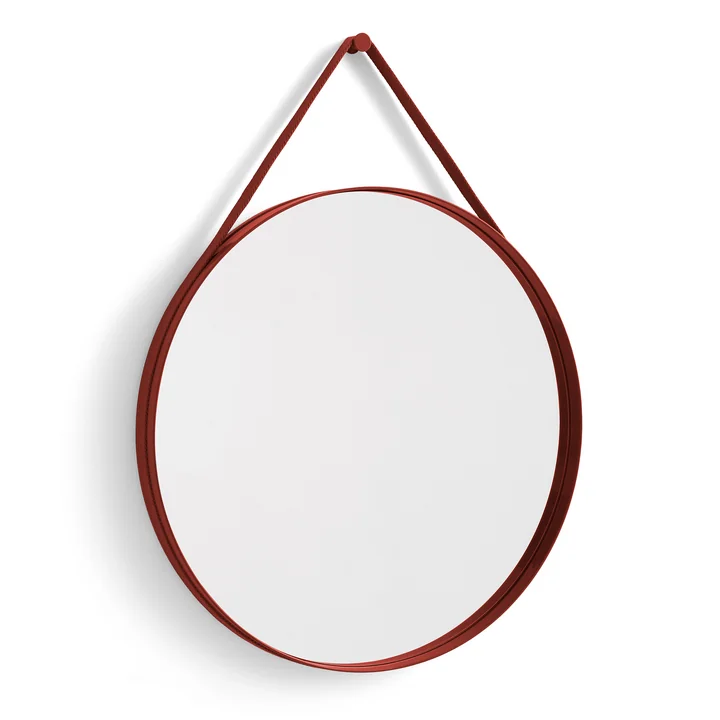 HAY - Strap Mirror No. 2, Ø 70 cm, rouge