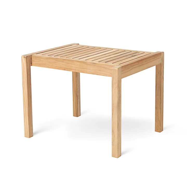 AH911 Table d'appoint d'extérieur, 5 9. 5 x 4 8. 5 cm, teck non traité de Carl Hansen