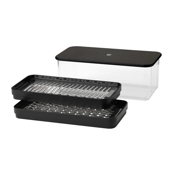 Râpe Grate-It avec récipient de Rig-Tig by Stelton en couleur noir