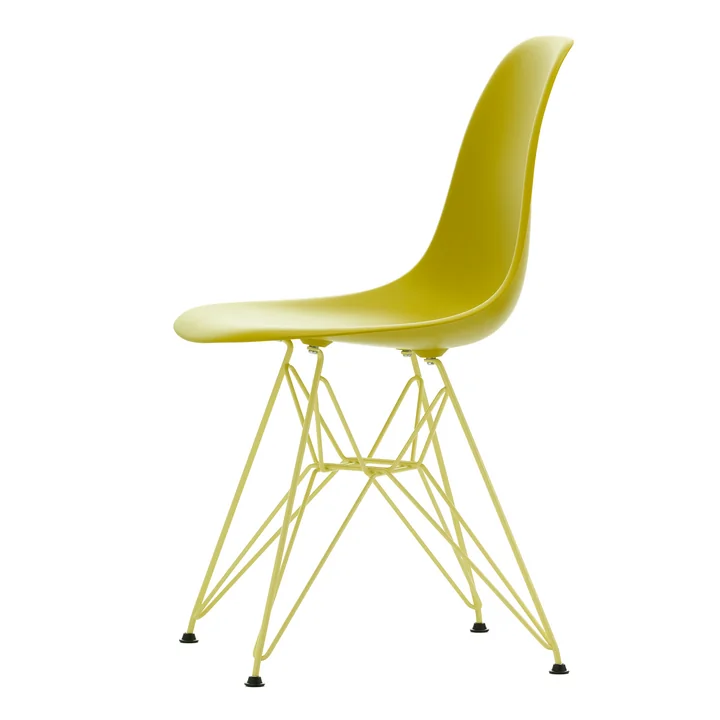 Vitra - Chaise d'appoint en plastique Eames DSR, citron / moutarde