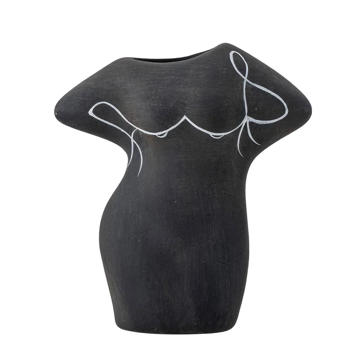 Bloomingville - Lulu vase décoratif, H 16 cm, noir