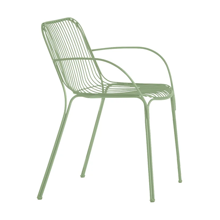 Hiray Chaise avec accoudoirs, vert sauge de Kartell