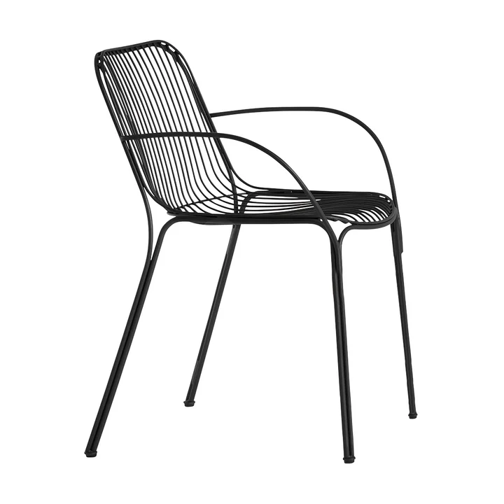 Hiray Chaise avec accoudoirs, noir de Kartell