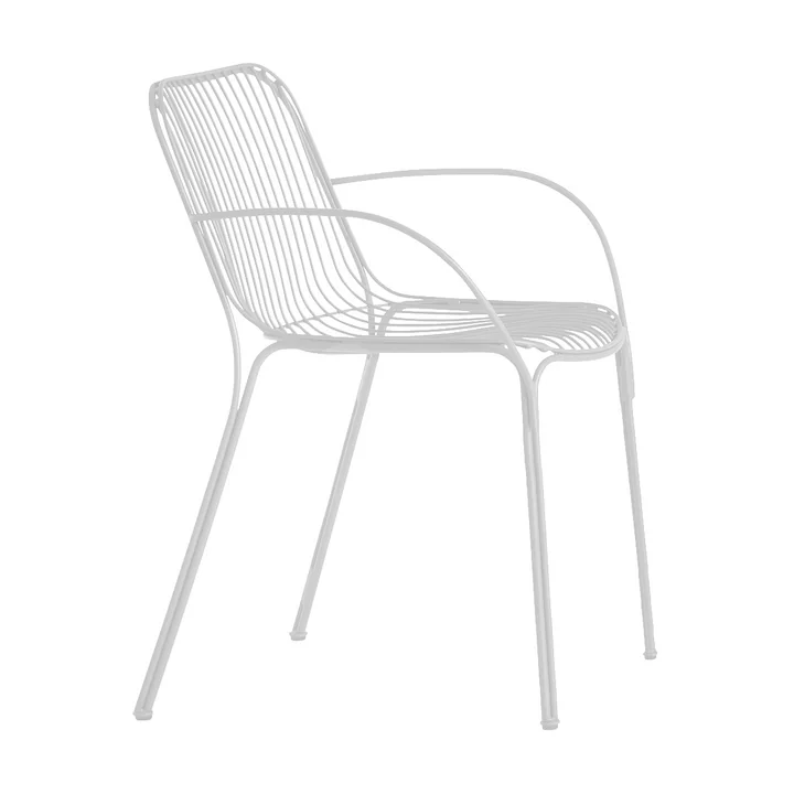 Hiray Chaise avec accoudoirs, blanc de Kartell