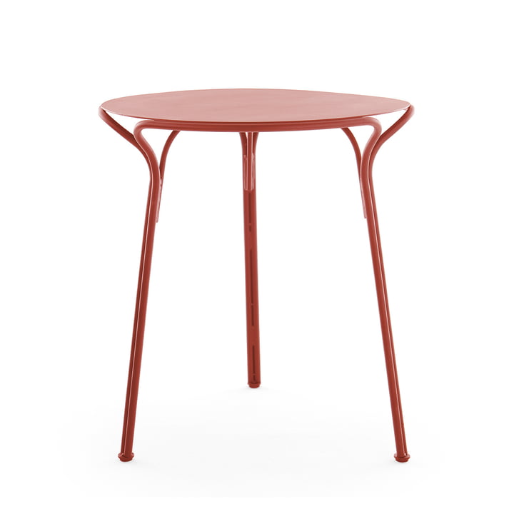 Hiray Table de jardin, Ø 60 cm, rouge rouille de Kartell