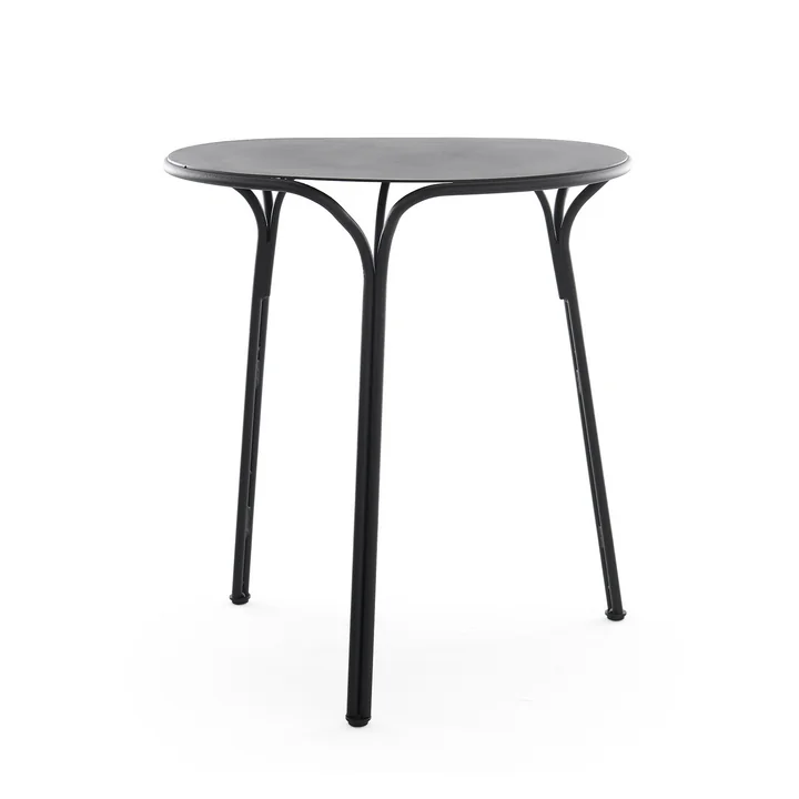 Hiray Table de jardin, Ø 60 cm, noir de Kartell