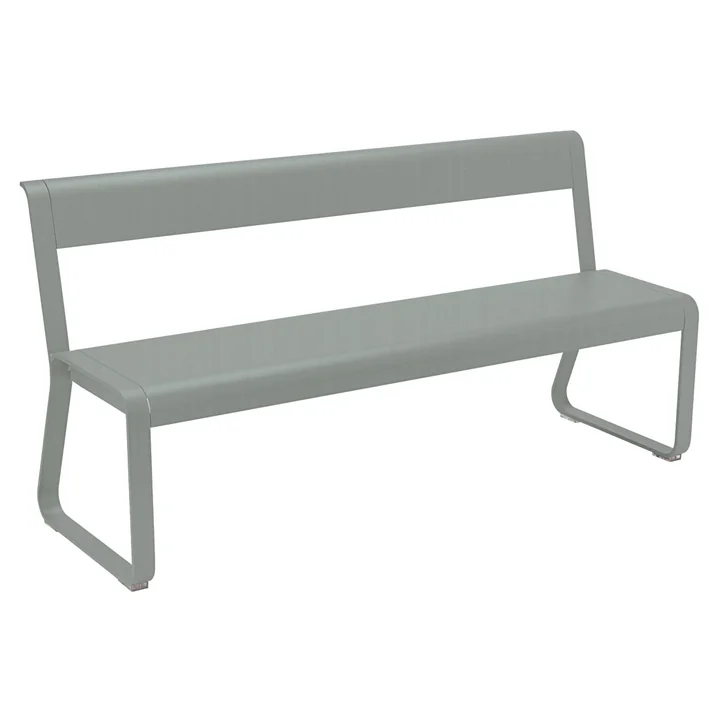 Fermob - Bellevie Banc avec dossier Outdoor, L 161 cm, gris lapilli