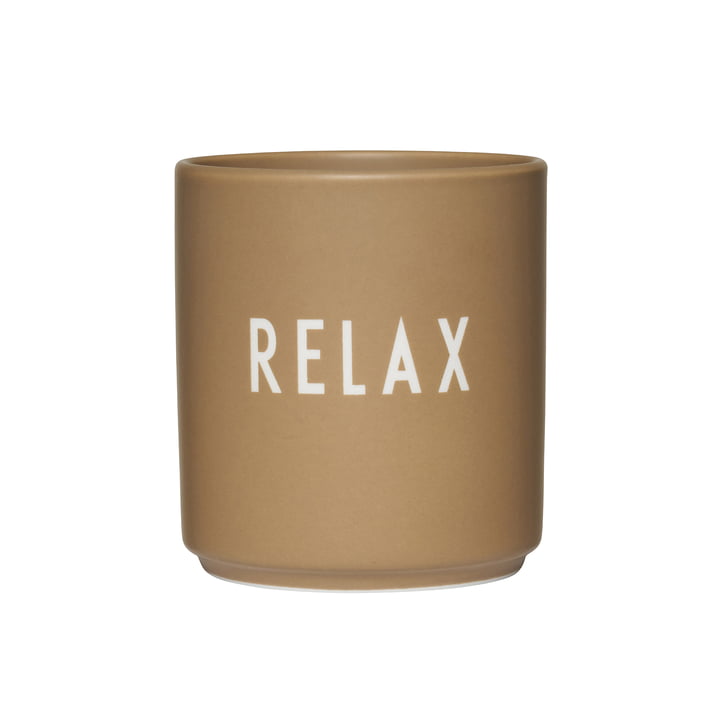 AJ Favourite Tasse en porcelaine de Design Letters dans la version Relax / camel