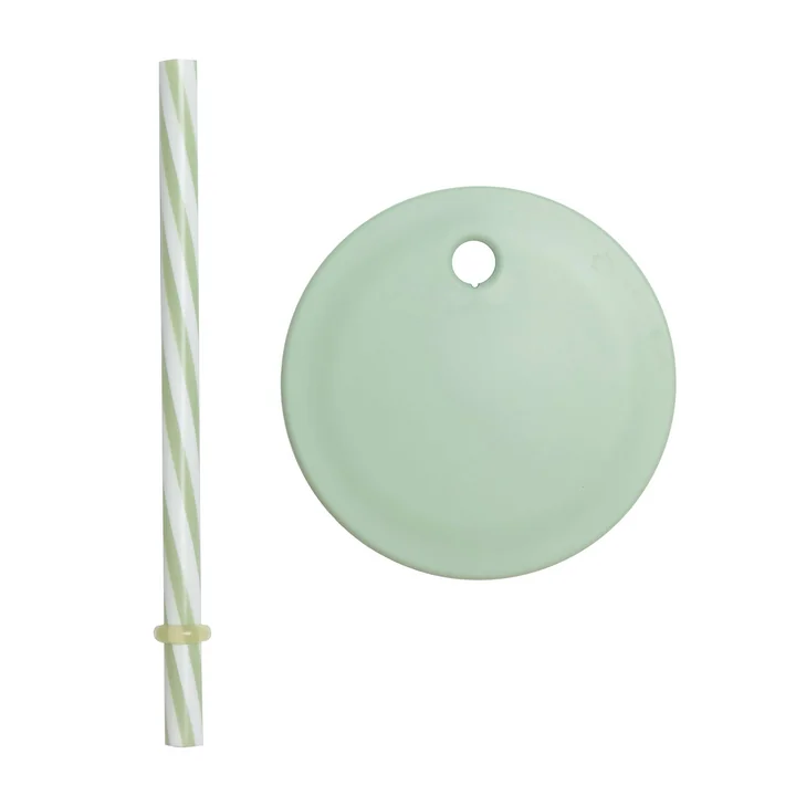 Couvercle de paille pour Kids Eco Gobelet & Verre à boire de Design Letters dans la couleur verte