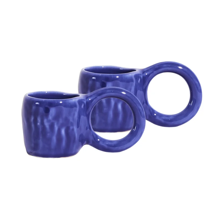 Petite Friture - Donut Tasse à espresso, bleu (set de 2)