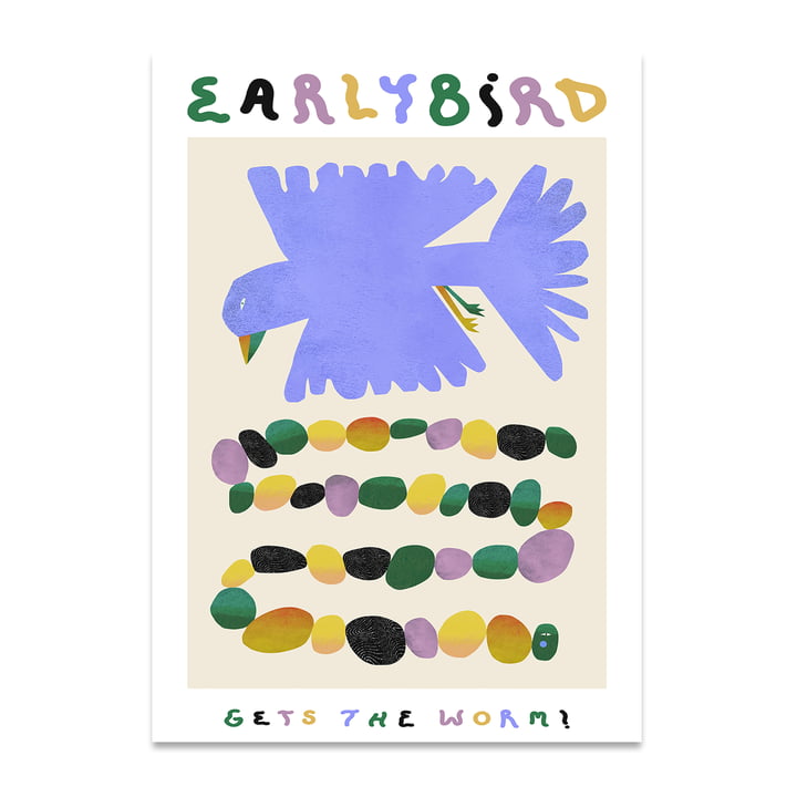 Early Bird Gets The Worm Poster, 50 x 70 cm de Paper Collective
