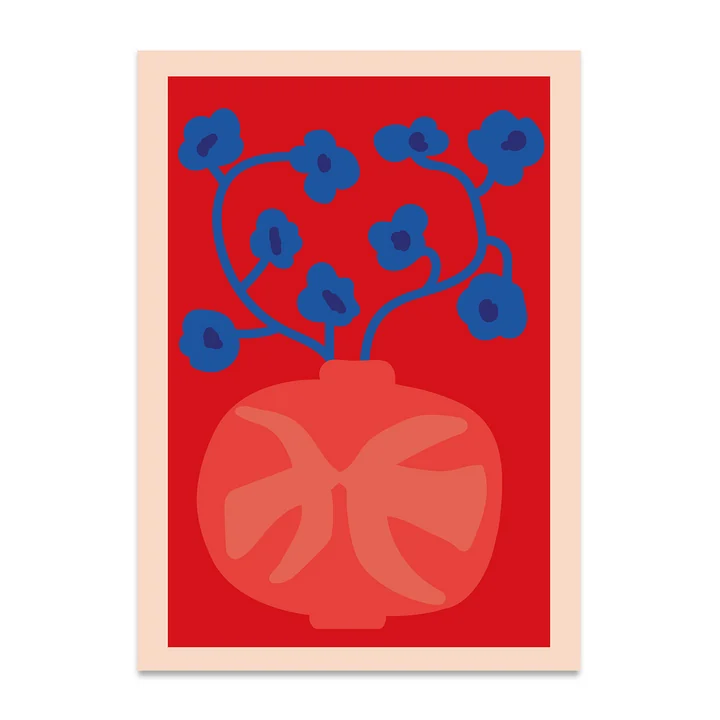 The Red Vase Poster, 50 x 70 cm de Paper Collective