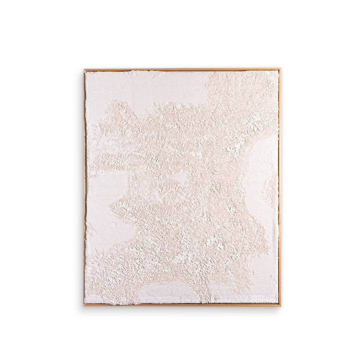 Studio Mykoda - SAHAVA Fur 1, 100 x 120 cm, crème / cadre pin naturel