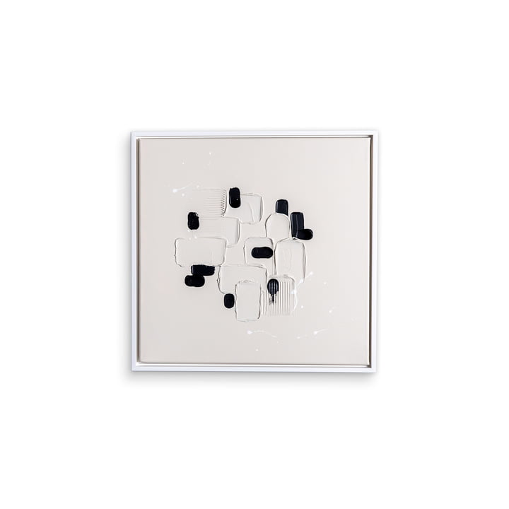 Studio Mykoda - SAHAVA Kasbah 1, 80 x 80 cm, beige clair / cadre blanc
