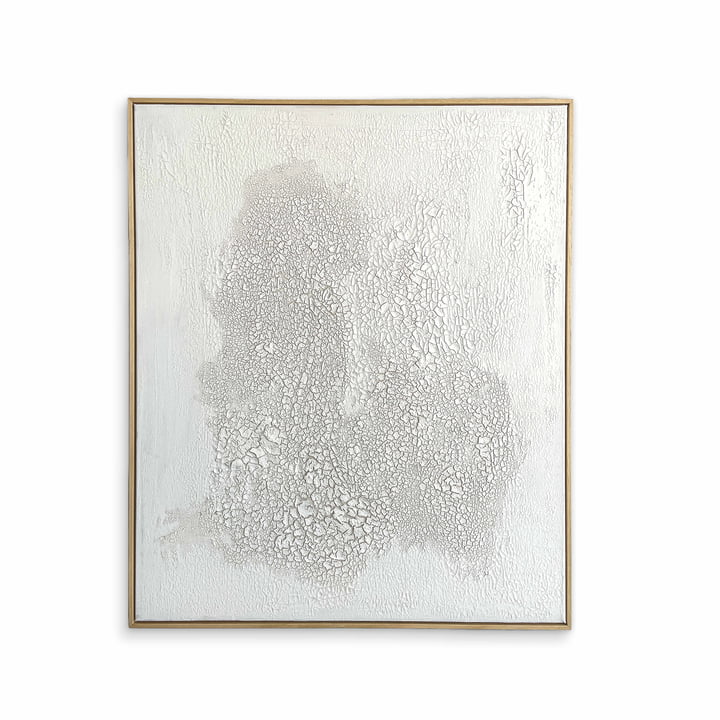 Studio Mykoda - SAHAVA Crashed, 100 x 120 cm, blanc / cadre pin naturel