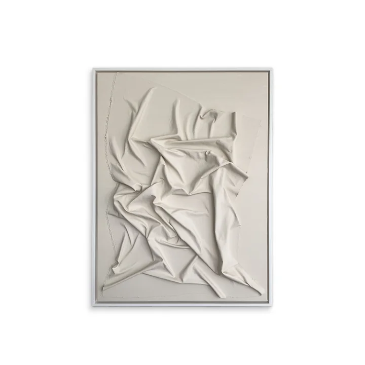 Studio Mykoda - SAHAVA Porca Miseria 1, 80 x 100 cm, beige clair / cadre blanc