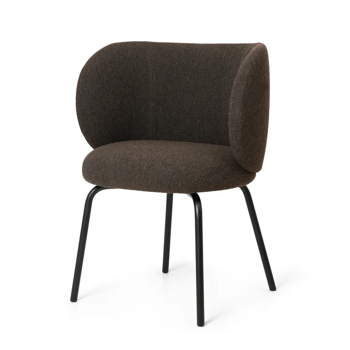 Rico Dining Chair, gris foncé (Kvadrat Hallingdal - 376) de Ferm Living
