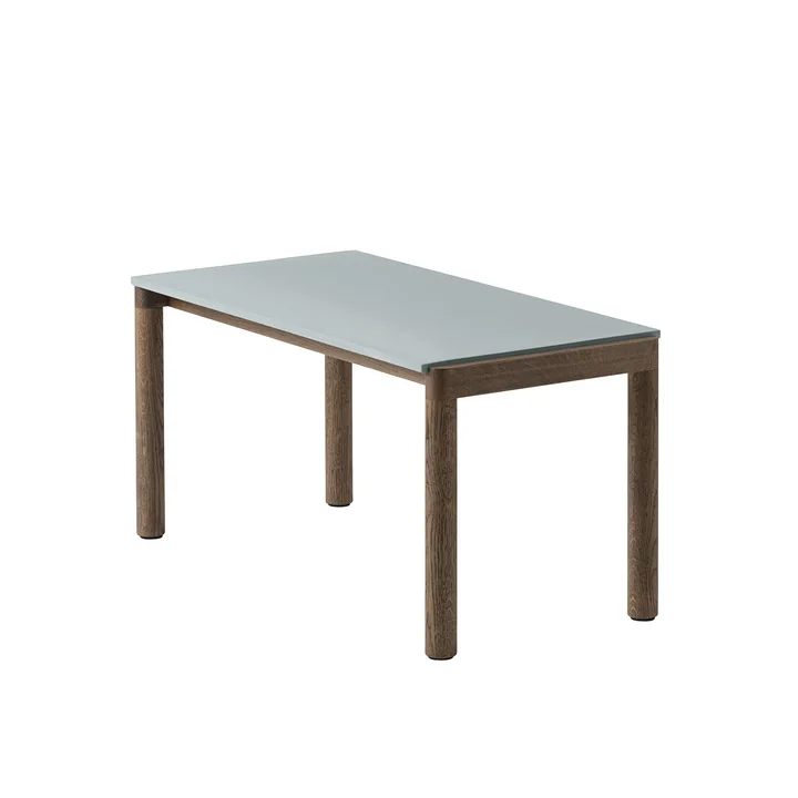 Couple Table basse de Muuto dans la finition Pale Blue/Dark Oiled Oak