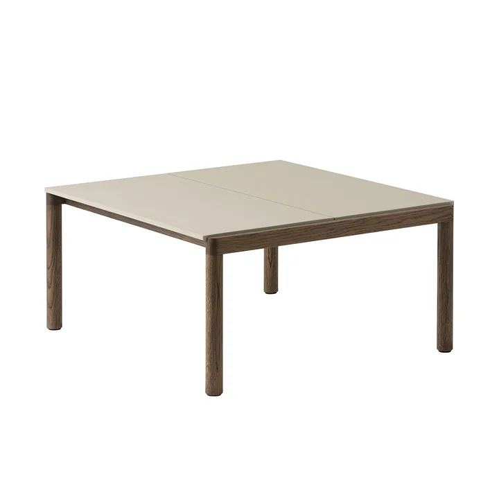 Couple Table basse de Muuto dans la finition Sand/Dark Oiled Oak