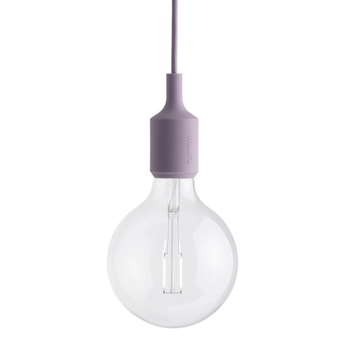 Socket E27 LED suspension de Muuto dans la couleur lilas poussiéreux