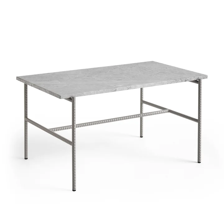 Rebar Table d'Appoint rectangulaire, Marbre gris / gris fossile de HAY
