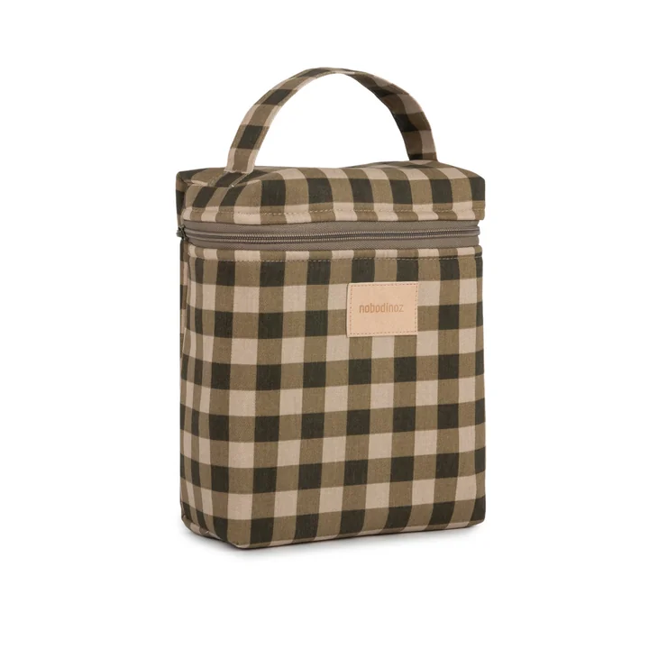 Hyde Park Lunch Bag, green checks de Nobodinoz