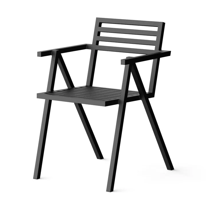 NINE - Outdoor Stacking Armchair, noir RAL 9011