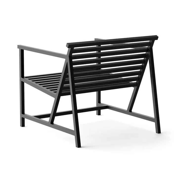 Outdoor Lounge Armchair, noir (RAL 9011) de NINE