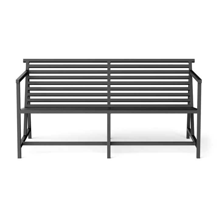 Lounge Banc de jardin 145 x 70 cm, noir (RAL 9011) de NINE