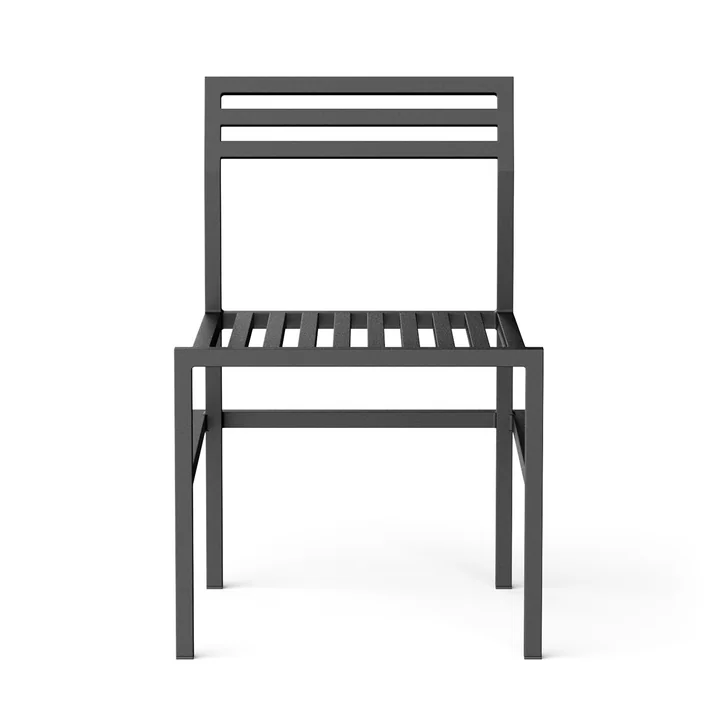 NINE - Outdoor Dining Chair, noir RAL 9011 (lot de 2)