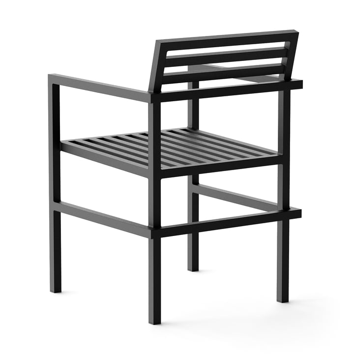 Outdoor Dining Armchair, noir (RAL 9011) de NINE