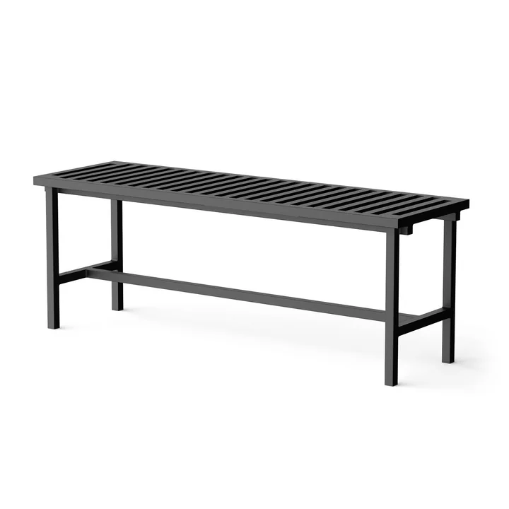 Banc de jardin 122 x 45 cm, noir (RAL 9011) de NINE