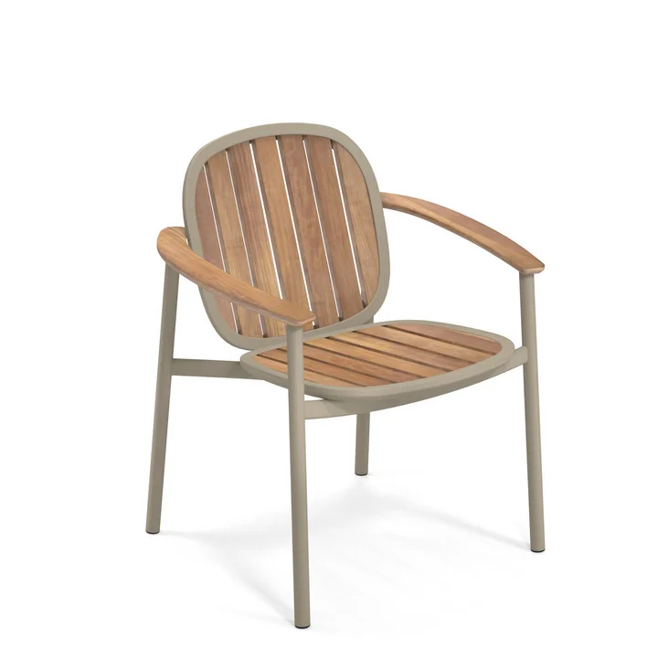 Emu - Twins Fauteuil de jardin, teck / taupe