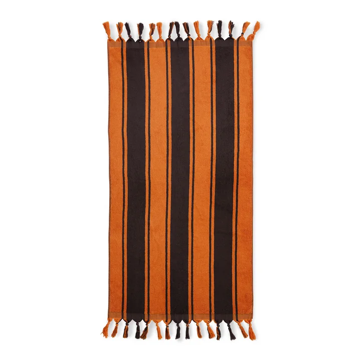 1965 Serviette de bain, 70 x 140 cm, orange / marron de HKliving
