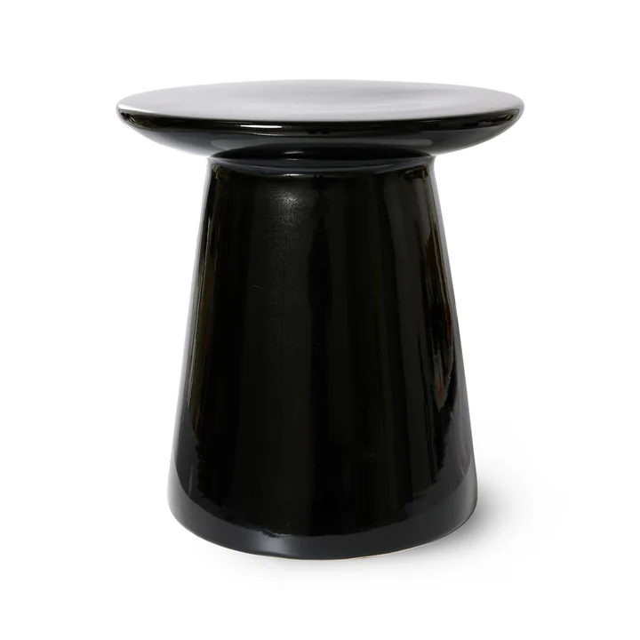 Table d'appoint en faïence, M, noir de HKliving