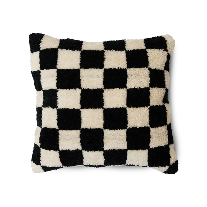 Coussin en laine, 50 x 50 cm, black and white statement de HKliving