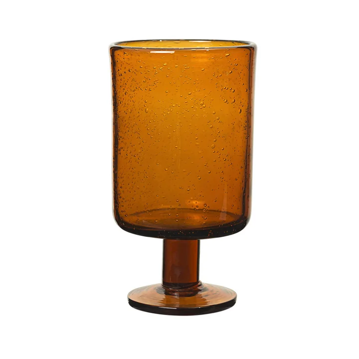 Oli Verre à vin, recyclé ambre de Ferm Living