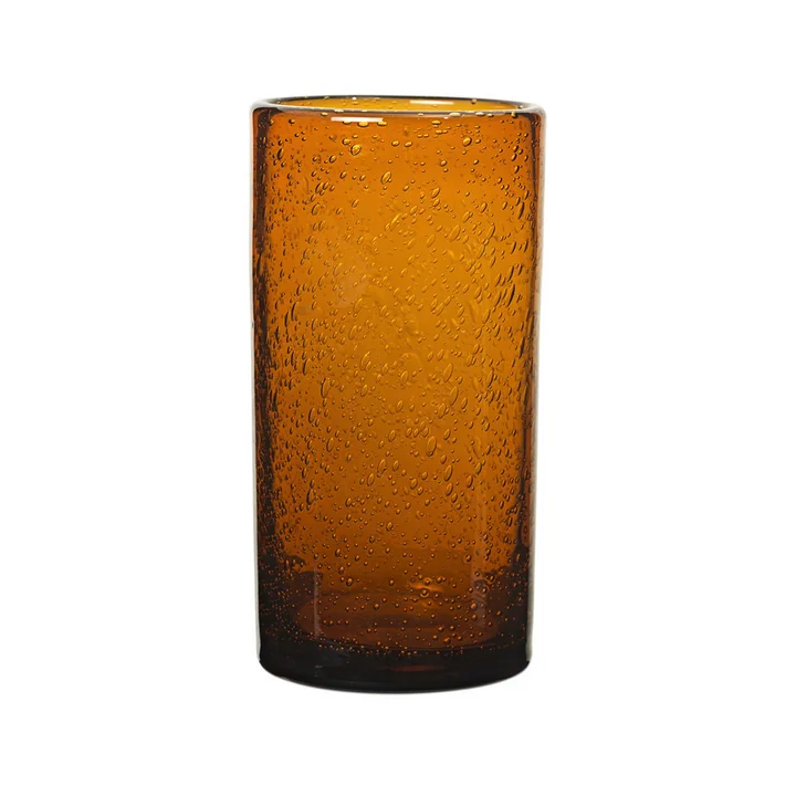 Oli Verre à eau, H 12 cm, recyclé ambre de Ferm Living