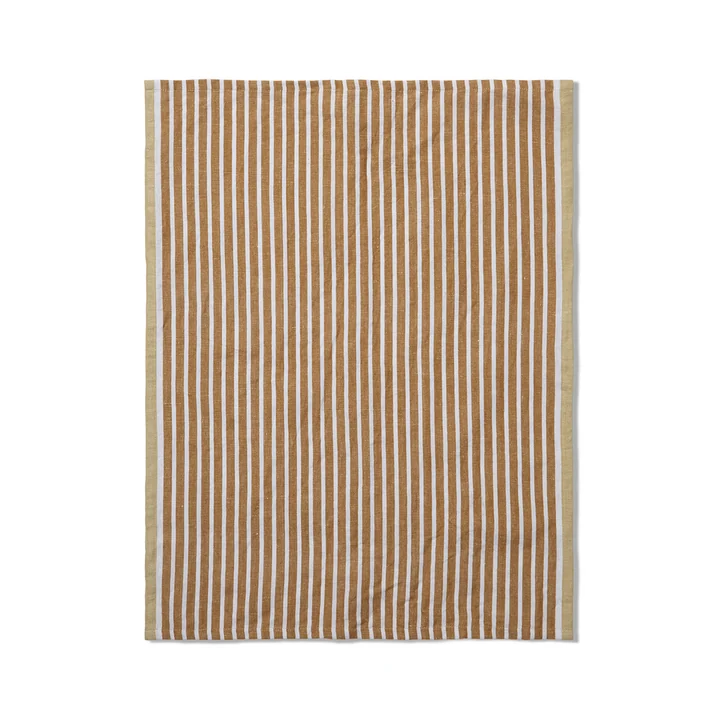 Ferm Living - Hale Torchon, brun doré / fougère argentée