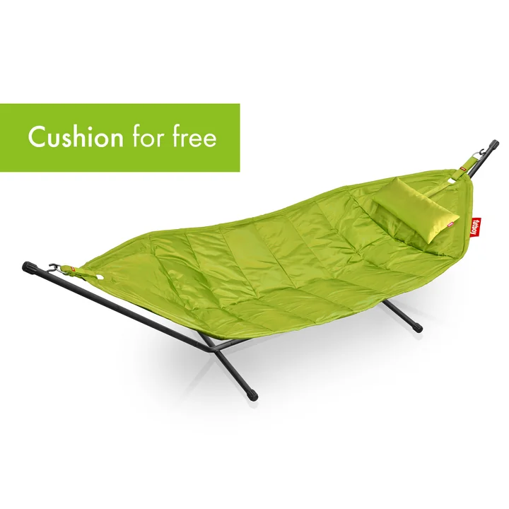 Fatboy - Set promotionnel : Headdemock + coussin gratuit, monture noire / lime green