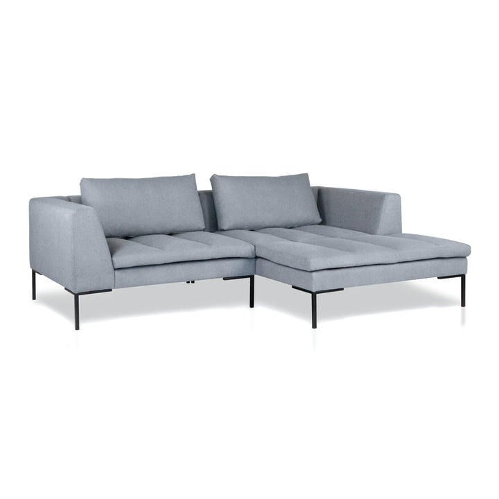 Rikke Canapé, Chaise R, 246 x 170 cm, gris clair (Enna Soft Grey 1062) de Nuuck