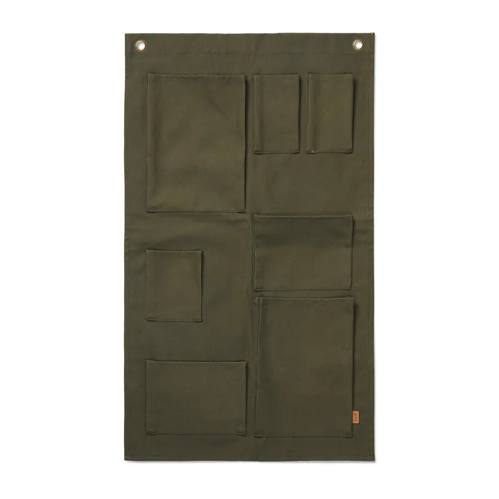 Ferm Living - Bark Rangement mural, olive