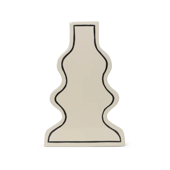 Paste Vase Curvy de Ferm Living dans la couleur blanc cassé