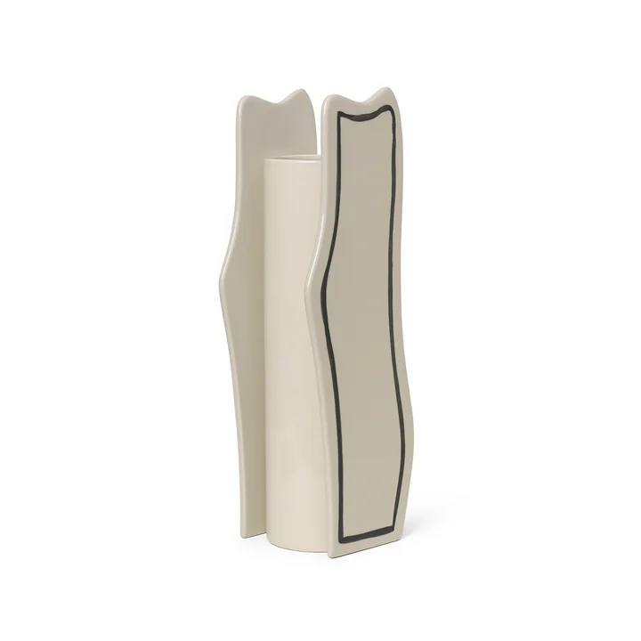 Paste Vase Slim de Ferm Living dans la couleur blanc cassé