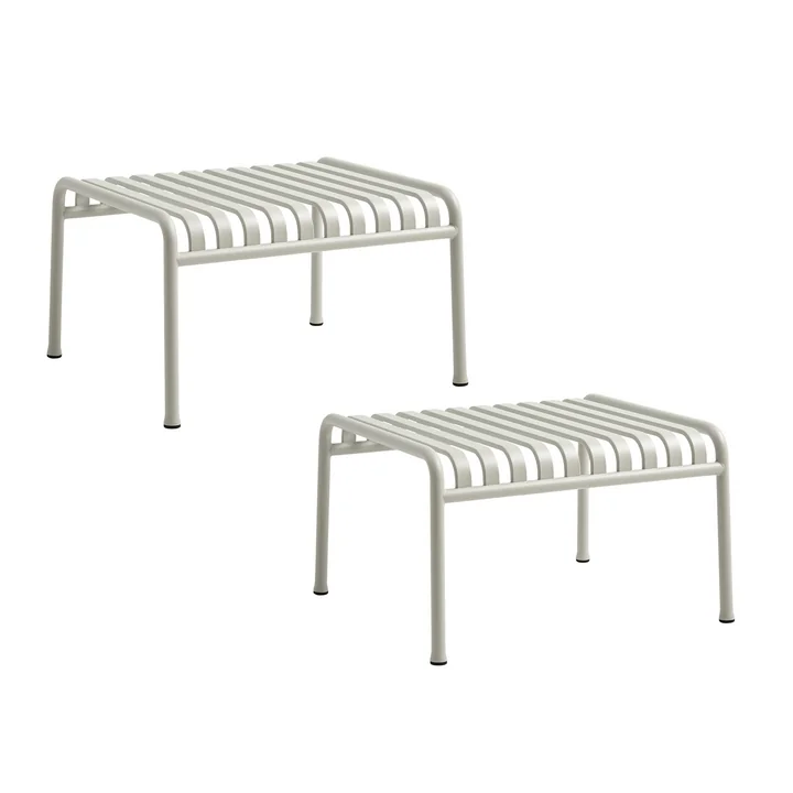 HAY - Palissade Ottoman, gris clair (lot de 2)