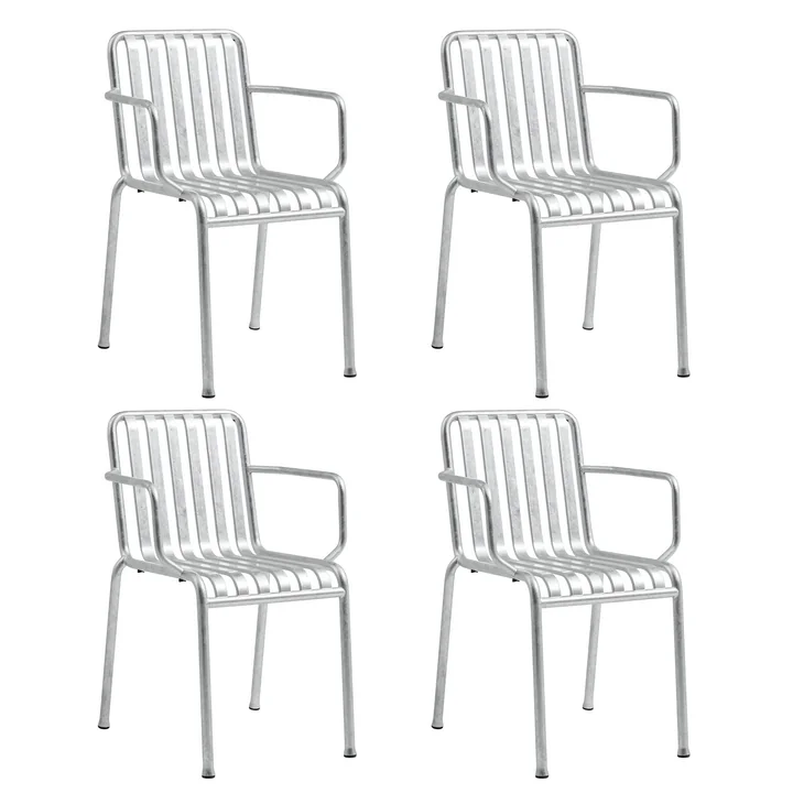 HAY - Palissade Chaise avec accoudoirs, hot galvanised (set de 4)