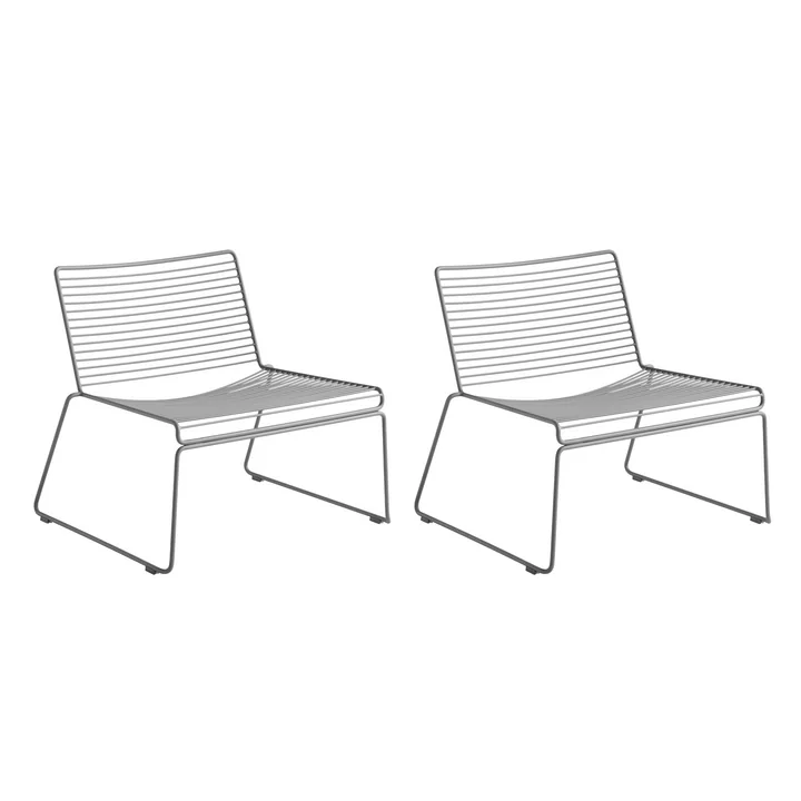 HAY - Hee Lounge Chair , asphalt grey (set de 2)