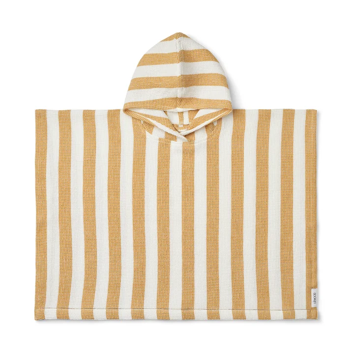 Paco Poncho de bain de LIEWOOD dans la version rayée, white / yellow