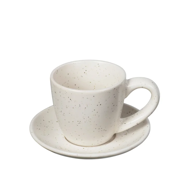 Broste Copenhagen - Nordic Vanilla Tasse à espresso avec soucoupe, 5 cl
