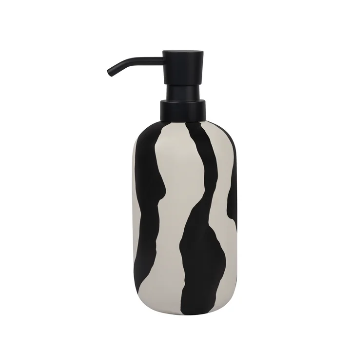 Icon Distributeur de savon haut de Mette Ditmer en version blanc cassé / noir